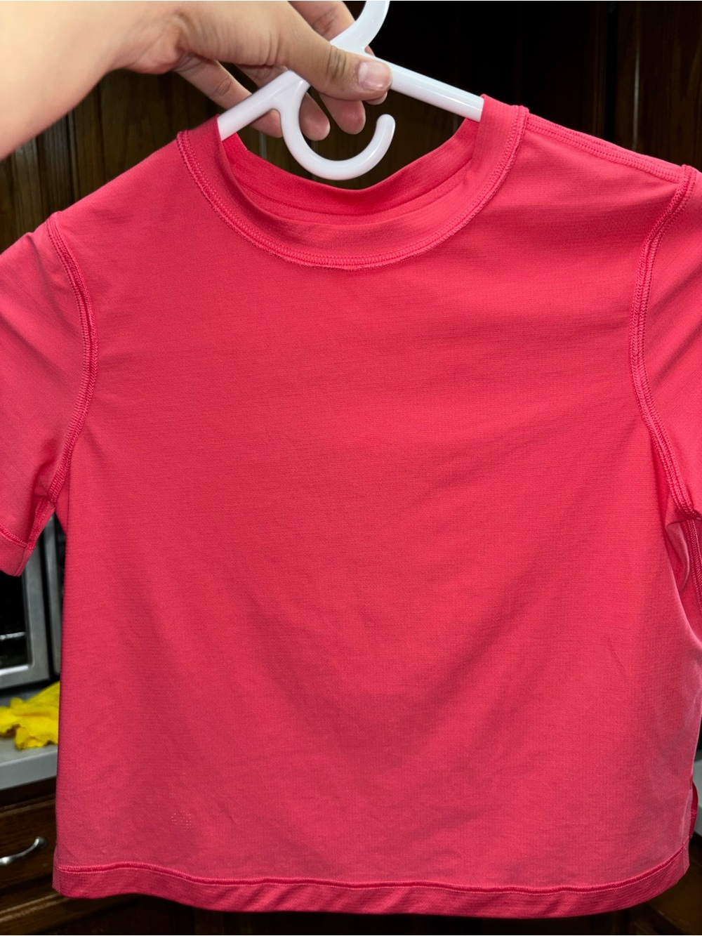 Lululemon Short-Sleeve Crewneck Top in Coral Pink